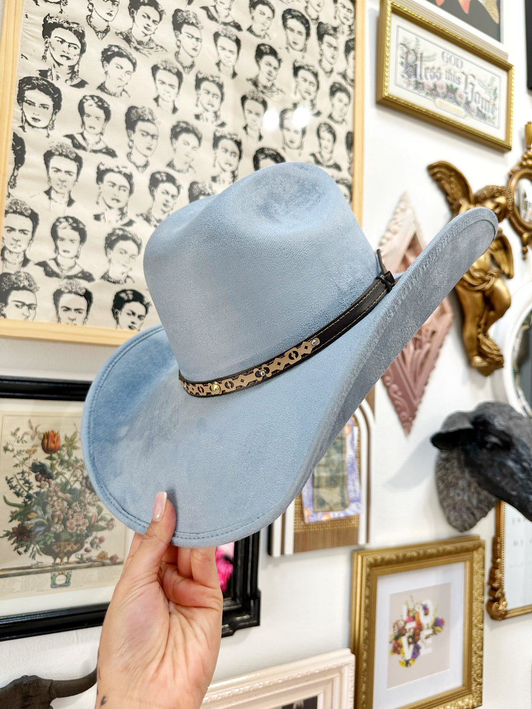 Steel Blue cowgirl Hat