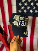 USA floral cap