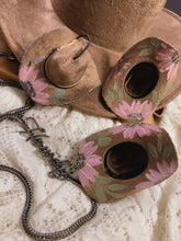 Taupe and mauve cowgirl hat ornament/ car charm