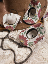 Gray and taupe cowgirl hat ornament/ car charm