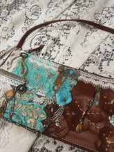 Rare 1 of 1 handmade charms vintage shoulder purse with stones