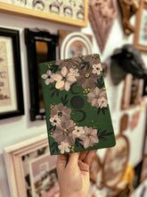 Green vegan leather journal