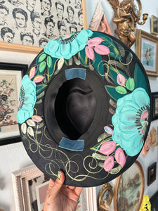 Top and bottom hummingbird painted hat
