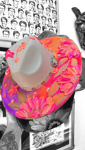 Ombre colorful floral with gold and pearls