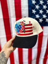 Ivory and black Americana cap