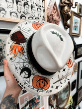 Spooky hat painted top and bottom