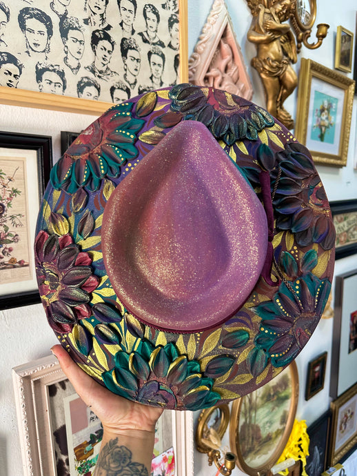 Jewel toned ombre extra shimmer hat