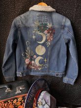 Denim jacket with cozy collar size L (fits M)