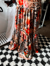 NWT: Extra wide and flowy animal floral print skirt size M-6