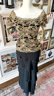 Whimsigoth vintage lace top size M