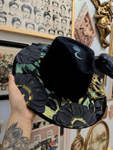 Black color shifting extra shimmery black hat (made to order)
