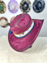 Deep purple minimalist outlaw hat with cross