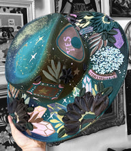 Turquoise and teal witchy hat