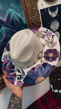 Jewel toned extra wide brim hat