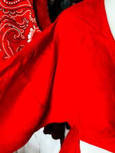 Anthropologie flowy red dress size M