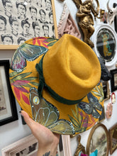 Top and Bottom mustard butterfly hat