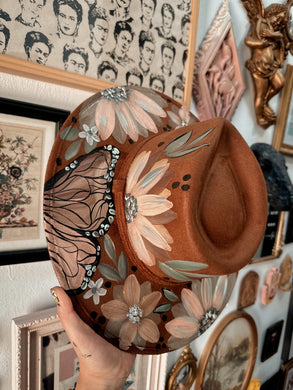 Camel colored with butterfly and florals