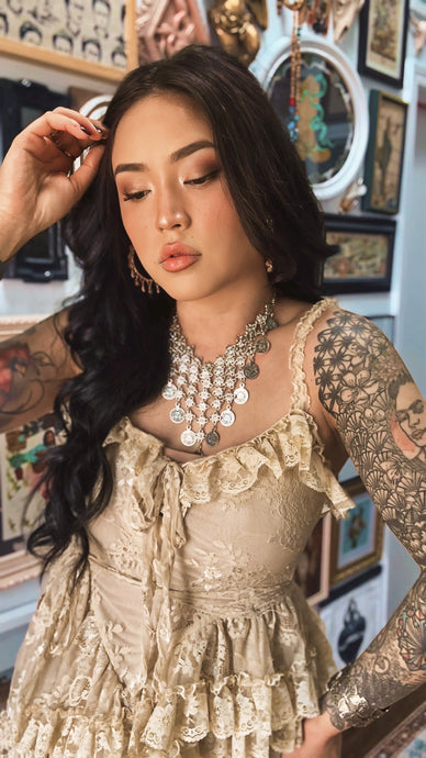 Boho alternative statement necklace