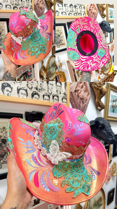 Eccentric Cowgirl hat Top and Bottom