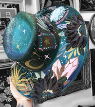 Turquoise and teal witchy hat