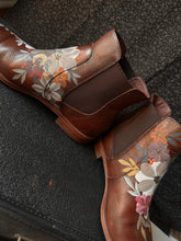 Genuine soft leather painted boots size 8.5