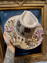 Tan plum purple with brown and gold