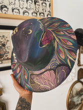 Whimsical color shifting with gold butterfly peacock hat
