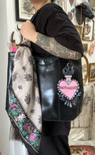 Hand painted 90s HOBO brand spacious long shoulder bag