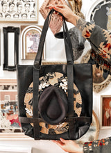 PRE-ORDER Black vegan leather tote bag