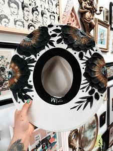 Spooky hat painted top and bottom