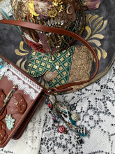 Rare 1 of 1 handmade charms vintage shoulder purse with stones