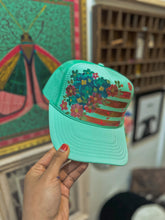 Mint turquoise American flag