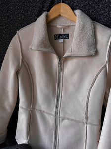 RARE Practical Magic 90s new fur suede coat size M