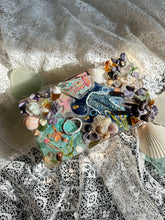 Ocean themed painted and real seaglass purse