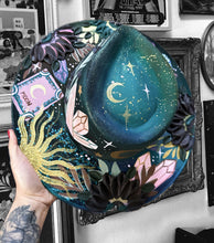 Turquoise and teal witchy hat