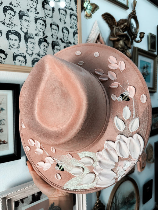 Blush Pink shimmer floral