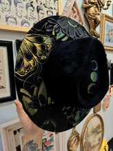 Black color shifting extra shimmery black hat (made to order)
