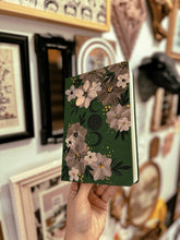 Green vegan leather journal