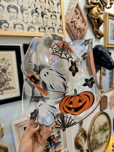 Clear life size spooky cowgirl hat