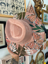 Blush pink top and bottom painted butterfly