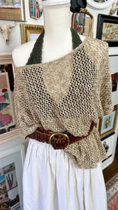 Whimsigoth boho skirt, top, belt and lace halter (size M)