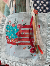 Large americana canvas tote