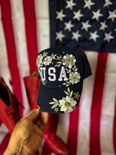 USA floral cap