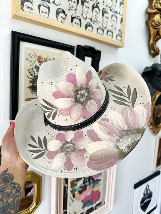 Front and Back Cowgirl Hat Painted