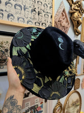 Black color shifting extra shimmery black hat (made to order)