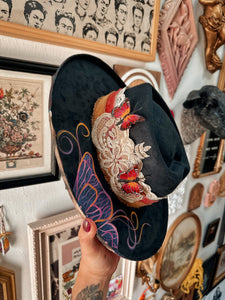 Deer butterfly heart shape hat with beaded work