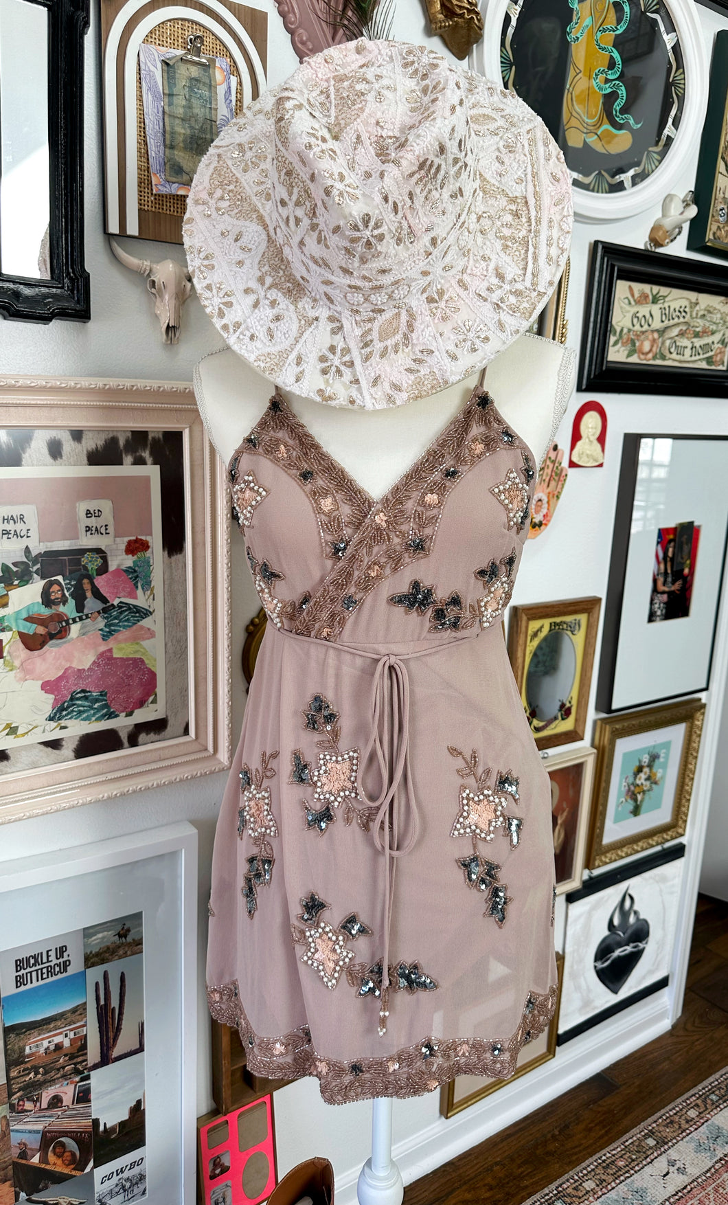 Beaded boho dress size Xs