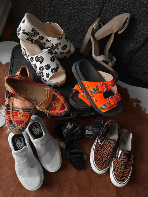 7 pairs of alternative cowgirl trendy shoes size 8
