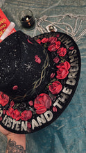 THORNS AND ROSES: sides, top and brim painted