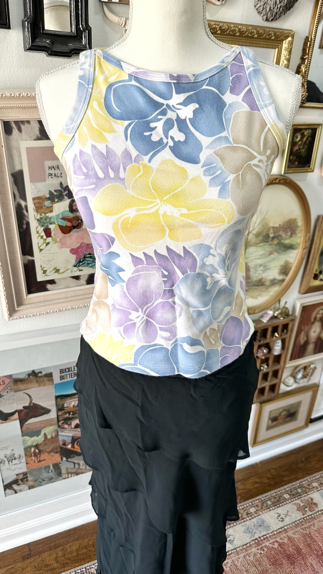 90s rare floral top